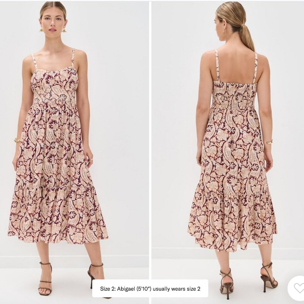 Ulla Johnson Nadine cami floral print sundress dress 0 (XS XXS)